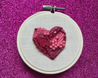 Valentine Day Heart Embroidery