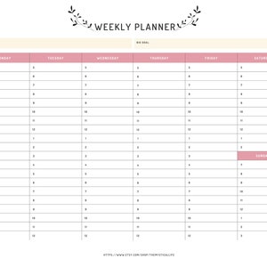 Weekly Planner, Weekly Schedule, Printable Planner, Weekly Organizer, School Planner, To-Do List, Planner Printable - A4 & Letter Sizes