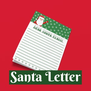 Santa Letter Printable Stationary, Dear Santa, Xmas Fun, Kids Activities
