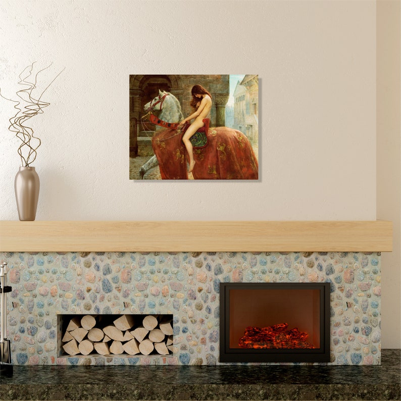 Lost Cabin Lady Godiva De John Collier Lienzo En Marco Biselado Dorado Reproduccion De Pinturas De Obras De Arte Finas Poster Decorativo