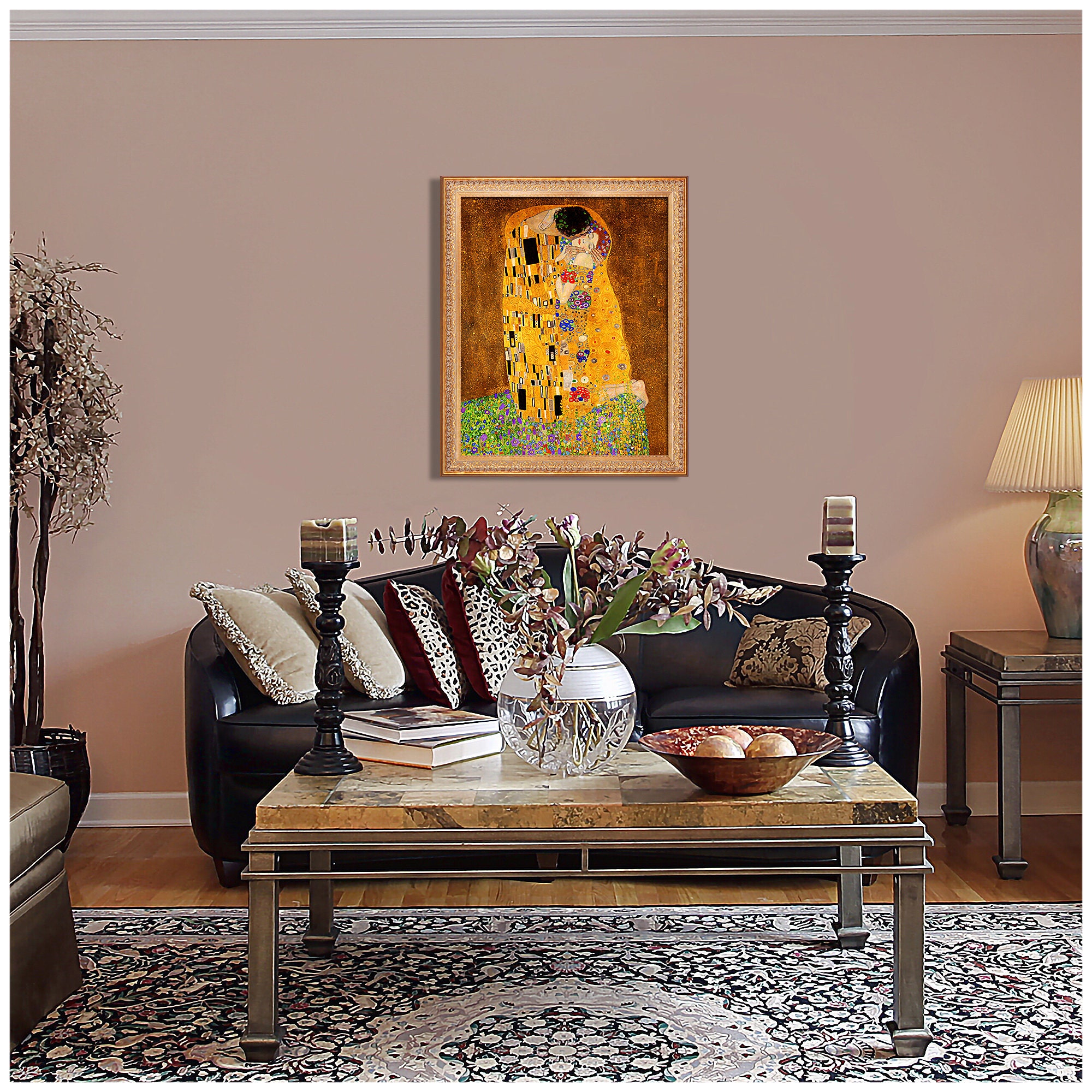The Kiss by Gustav Klimt. the World Classic Art Reproductions, Giclee ...