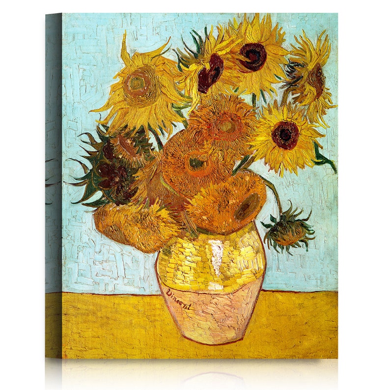 Twelve Sunflowers by Vincent Van Gogh. the World Classic Art Etsy
