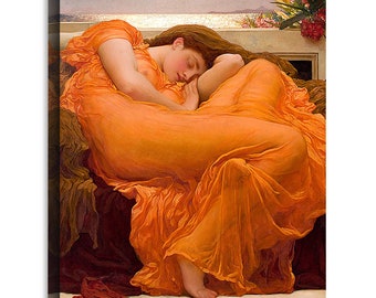 Flaming June by Frederic Leighton  The World Classic Art Reproductions, Giclee Canvas Prints Wall Art for Home Decor