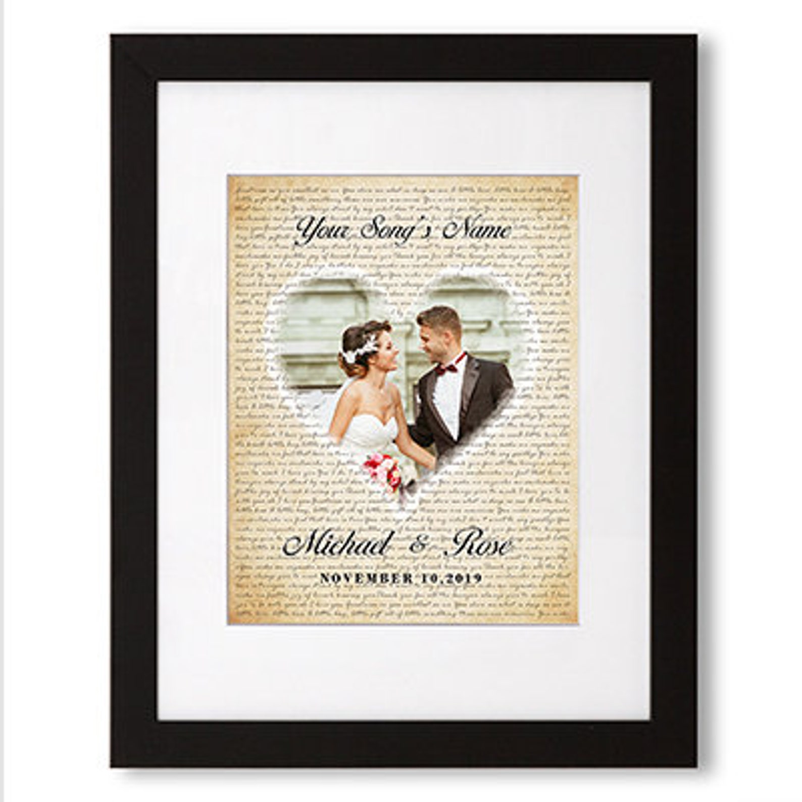 Personalized Song Lyrics Photo Wall Art Canvas/photo Etsy