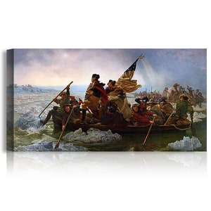 Washington Crossing the Delaware 1851 by Emanuel Leutze The World Classic Art Reproductions, Giclee Canvas Prints Wall Art for Home Decor