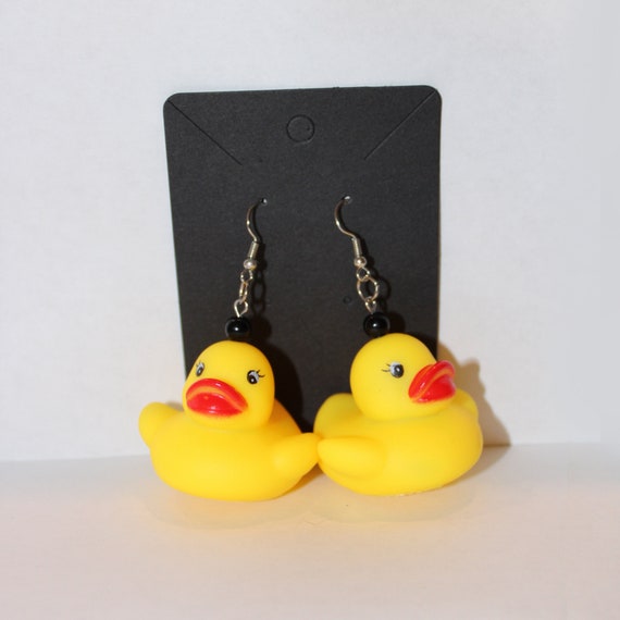 Rubber duck earrings!
