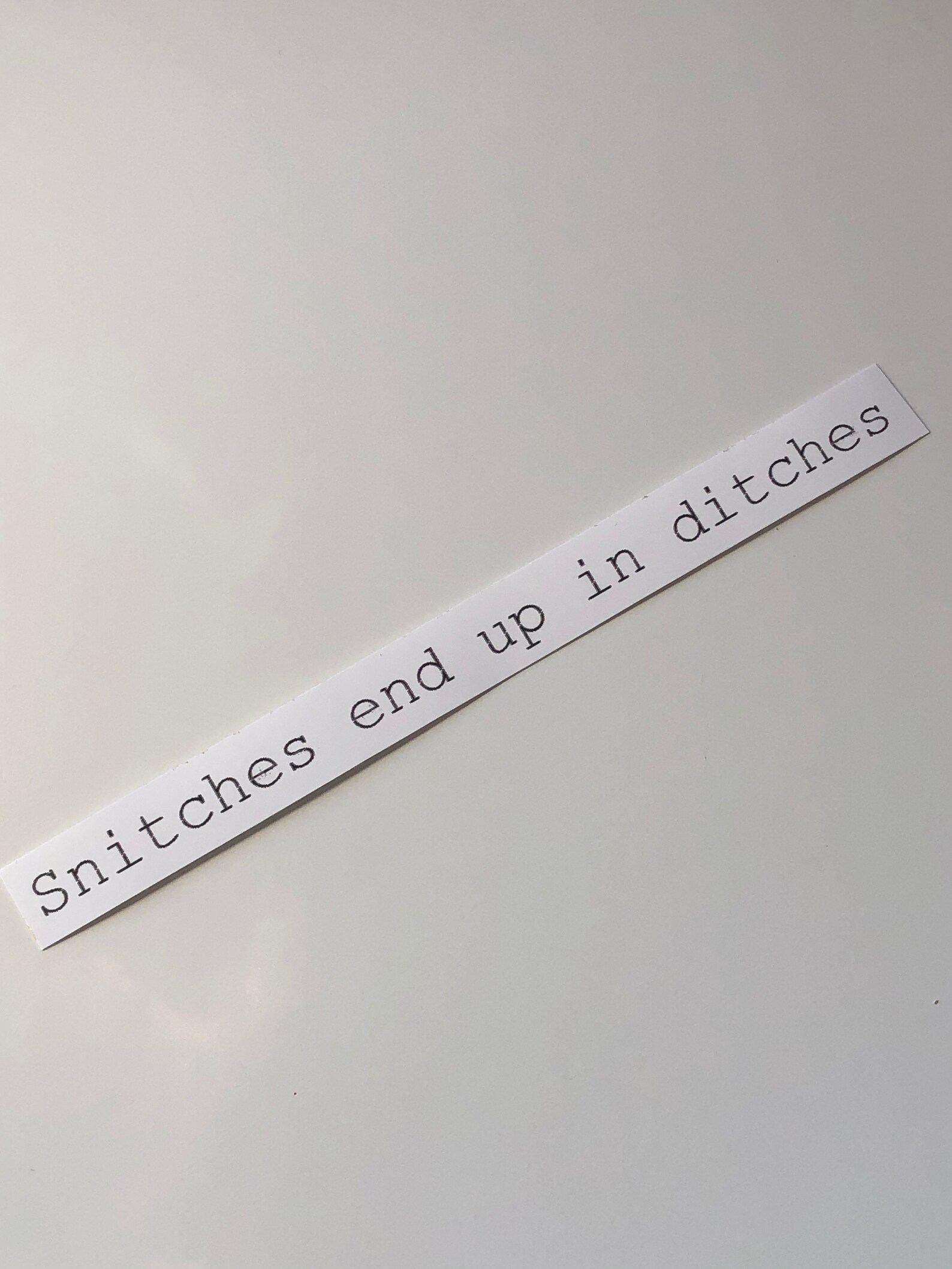 Snitches End up in Ditches Sticker Etsy UK