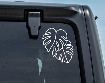 Monstera Sticker | Leaf Outline Decal