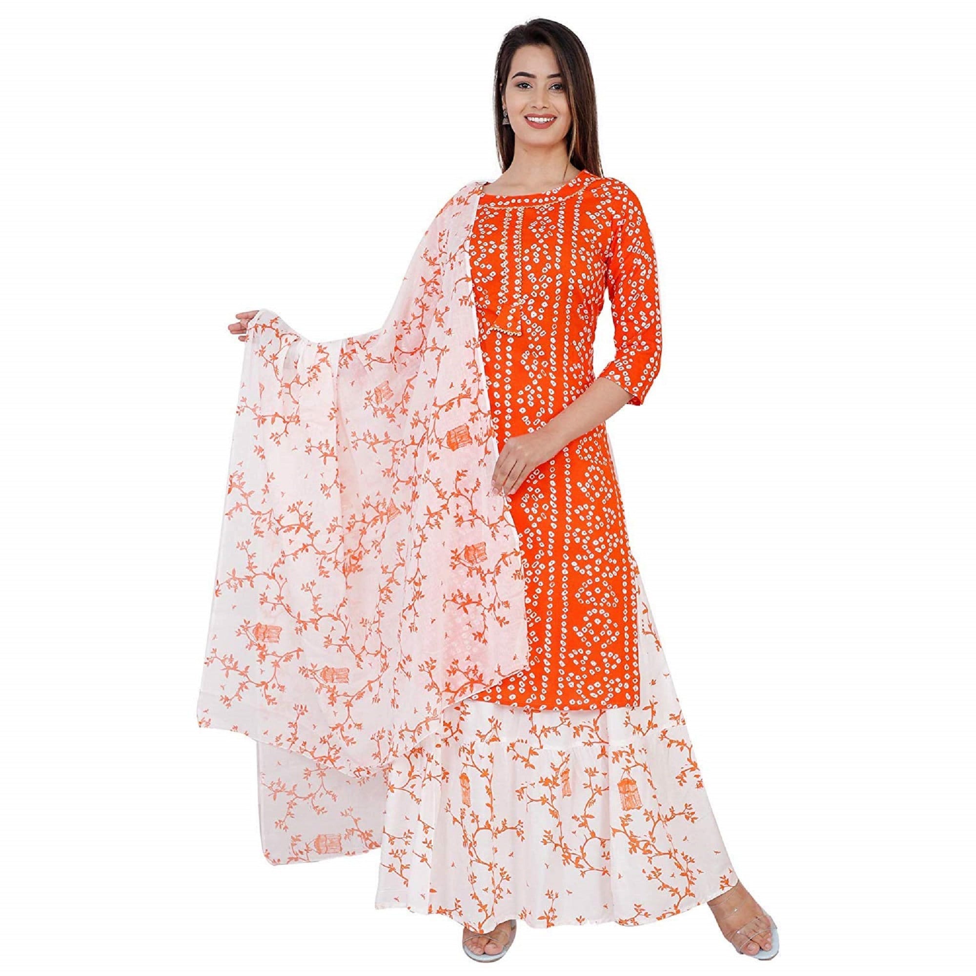 white rajasthani kurti