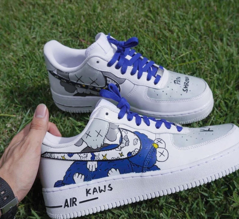 KAWS x AF1 hand-painted custom | Etsy