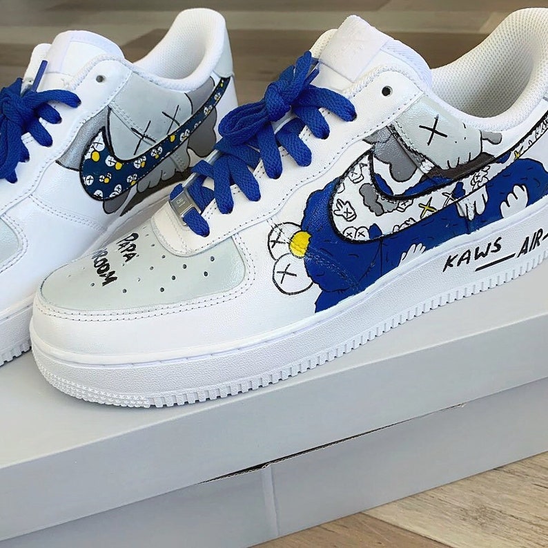 KAWS x AF1 hand-painted custom | Etsy