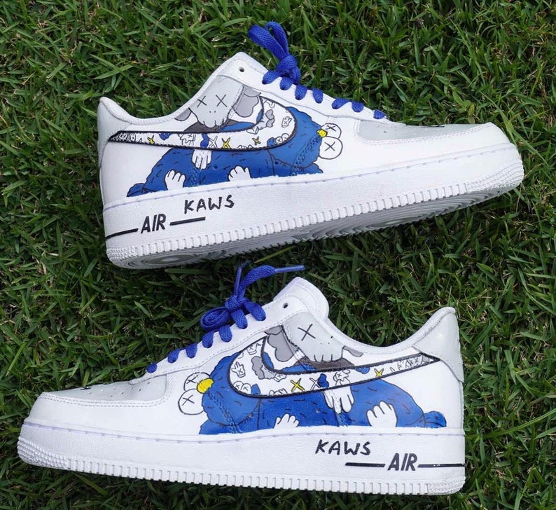 KAWS x AF1 hand-painted custom | Etsy
