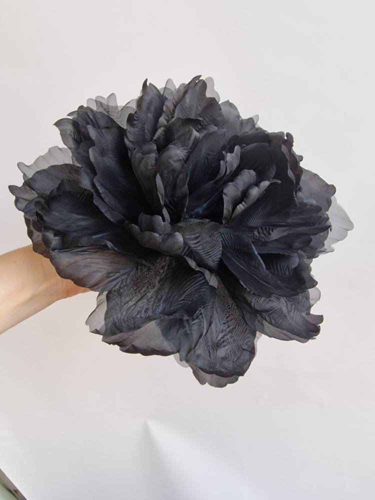 Black Colour - BcChrochet Flower Brooche i Frappe