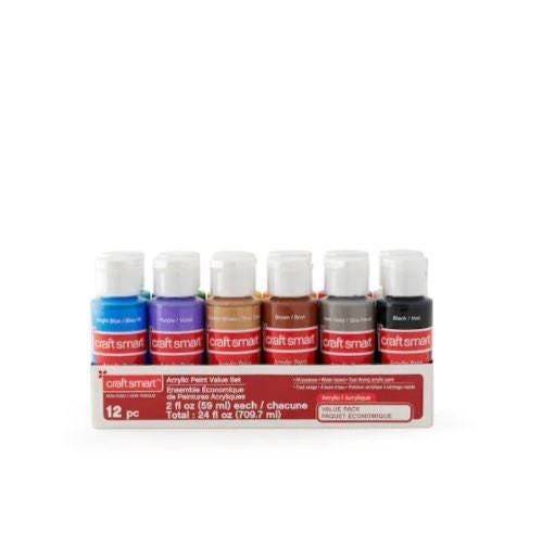 Acrylfarben-Vorteilespaket von Craft Smart 12 Assorted Color