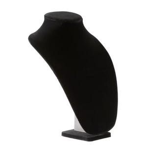 12&quot; Black Velvet 3D Necklace Stand Jewelry Organizer Display