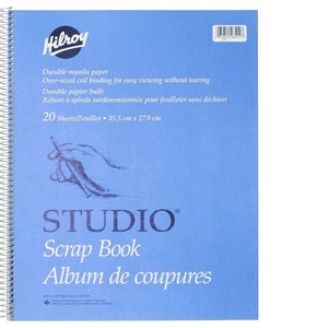 Hilroy Studio Coil Scrapbook, 14 X 11 Inches, Manila Paper, 20 Sheets (26411)