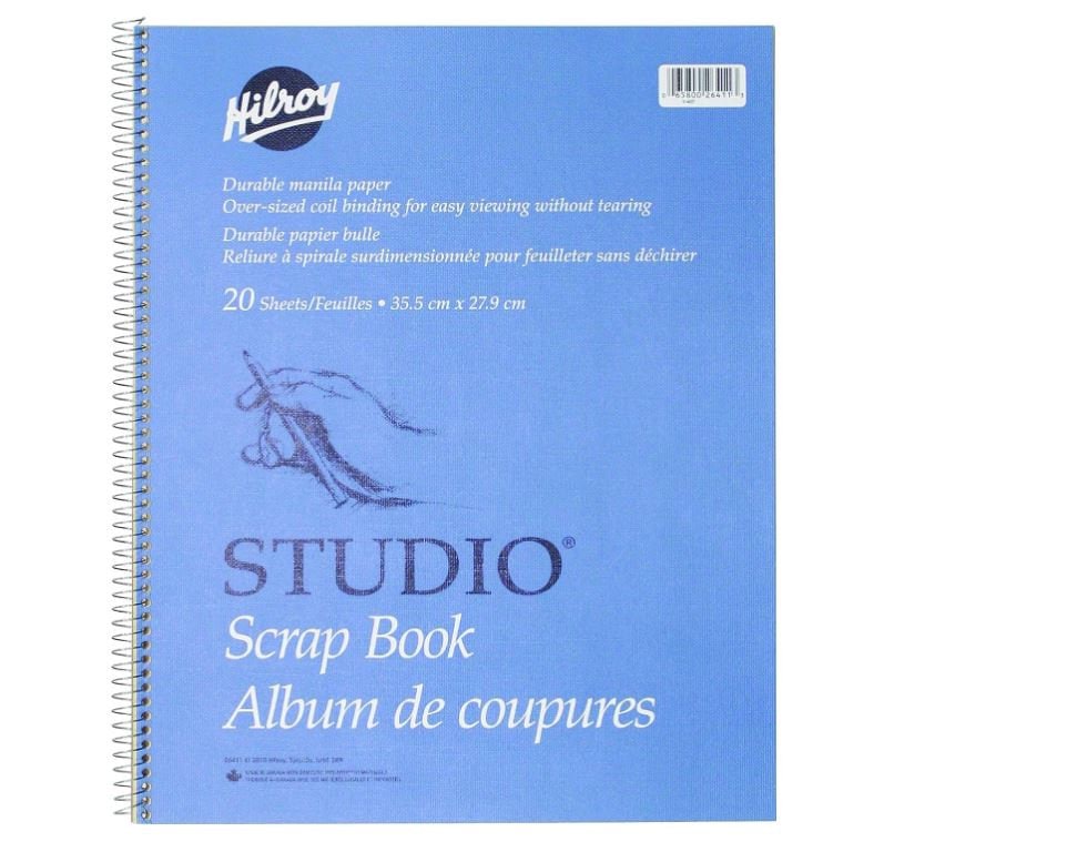 Hilroy Studio® Scrap Book, 11 x 14, 20 Sheets (255786, 32128)
