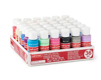 Ensemble de valeur de peinture acrylique par Craft Smart 36 couleurs assorties