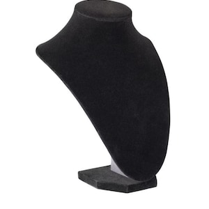 9&quot; Black Velvet 3D Necklace Stand Jewelry organizer Storage Display