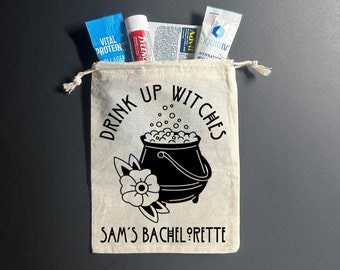 Drink Up Witches | Halloween Bridal Party Gifts | Halloween Wedding | Bridal Party Gifts | Party Favor Gifts | Custom Bachelorette Bag