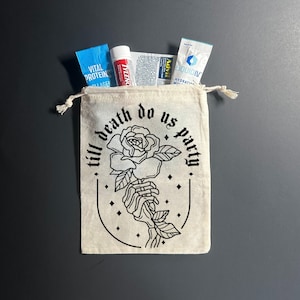 Till Death Do Us Party | Halloween Bridal Party Gifts | Halloween Wedding | Bridal Party Gifts | Party Favor Gifts | Custom Bachelorette Bag