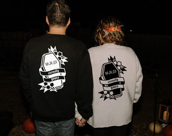 Eternally Yours Mr. and Mrs. Sweatshirt | Newlywed Matching Sweater |  Halloween Bride and Groom T-shirt | Halloween couple gifts
