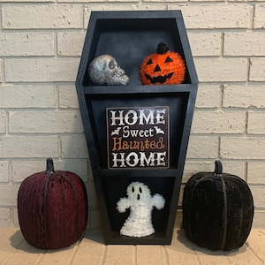 Large Coffin Shelf, Coffin Shelf, Halloween Home Decor.