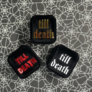 Till Death Ring Box | Halloween Wedding | Proposal Box | Engagement Ring Box | Wedding Ring Box | Custom Ring Box | Traditional Ring Box