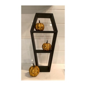 Small Backless Coffin, Coffin Shelf, Halloween Home Decor, Coffin Home Decor, Goth Home Decor