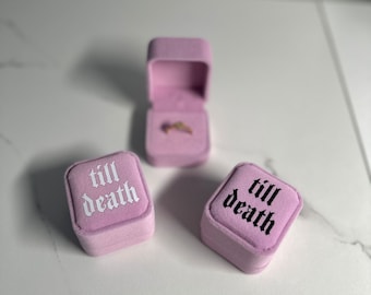 Till Death Ring Box | Halloween Wedding | Proposal Box | Engagement Ring Box | Wedding Ring Box | Custom Ring Box | Gothic Ring Box