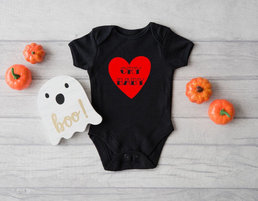 Cry Baby Onesie Unisex Baby Outfit Goth Baby Clothes Punk Baby Clothes