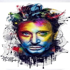 JOHNNY HALLYDAY bedside lamp - artisanal creation. Louprotoys