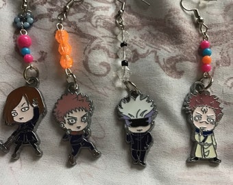 Jujutsu Kaisen Earrings: Handmade Anime Jewelry