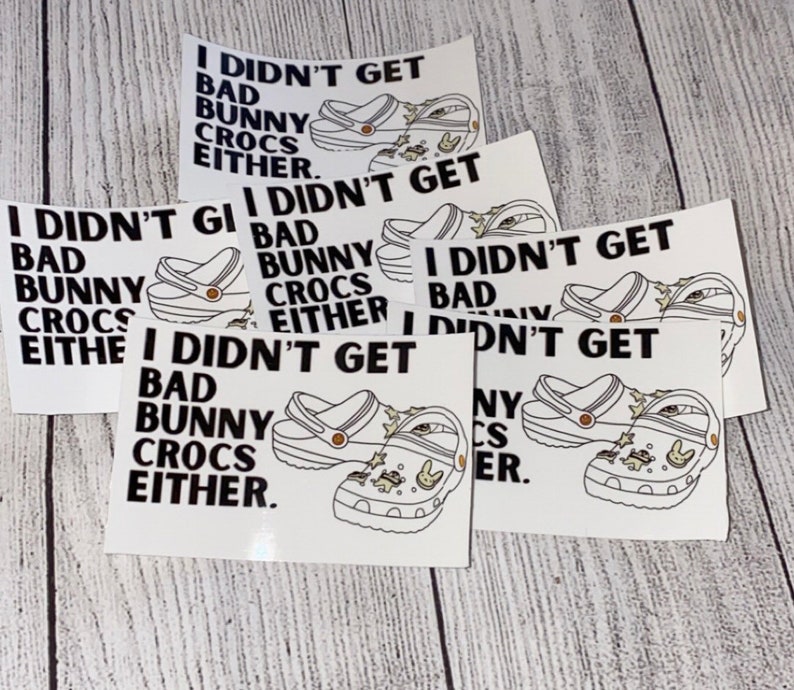 Bad bunny Crocs| Bad Bunny Sticker| Bad bunny Croc Sticker 