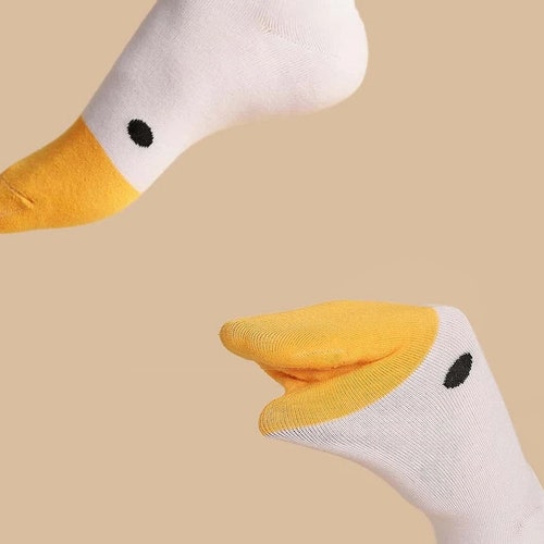 Color Block Crew Cotton Socks | Funny Socks | Silly Socks | Crazy Socks | Goose Socks | Crew Socks Funny | Cotton Socks | Christmas Socks