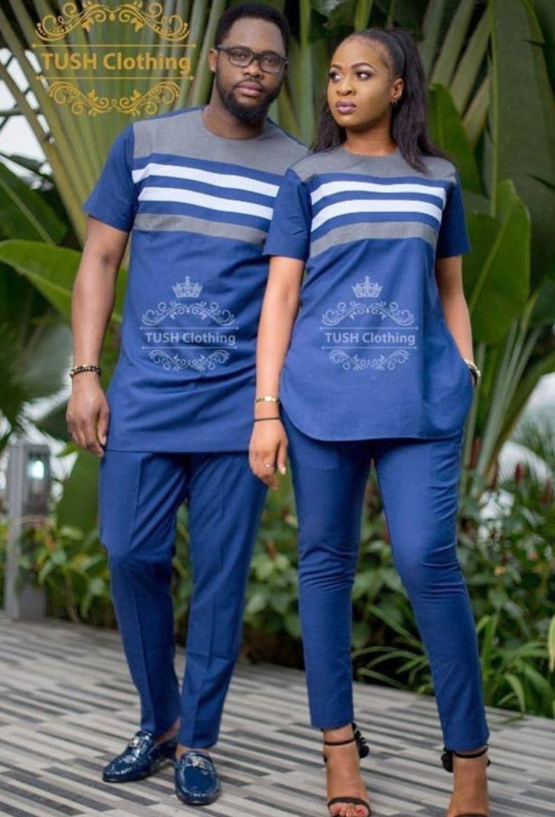 Couples Wedding Outfits Nigerian Couple's Wears Handmade Etsy