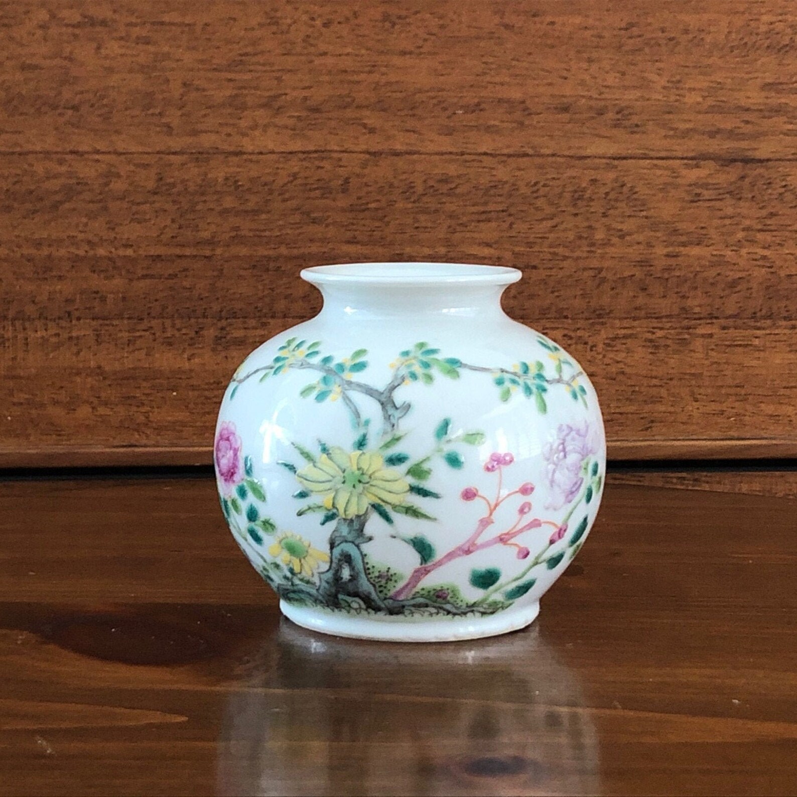 Globe Vase With Flowers Etsy