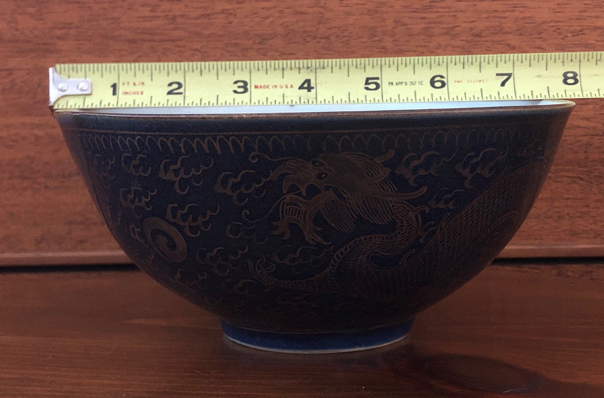 Cuenco de dragones de oro Etsy