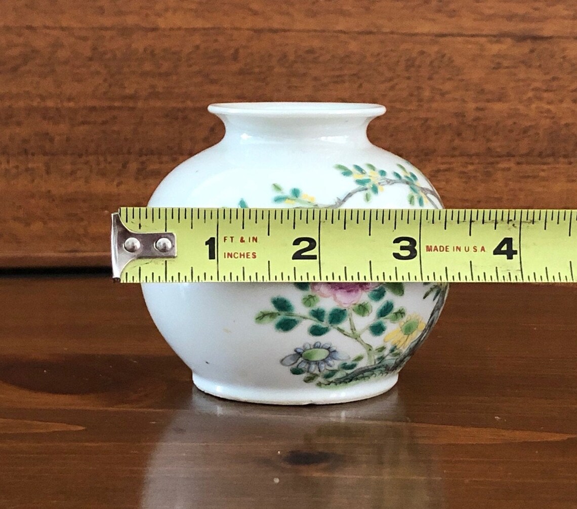 Globe Vase With Flowers Etsy