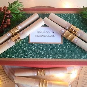 Advent calendar with stories or recipes