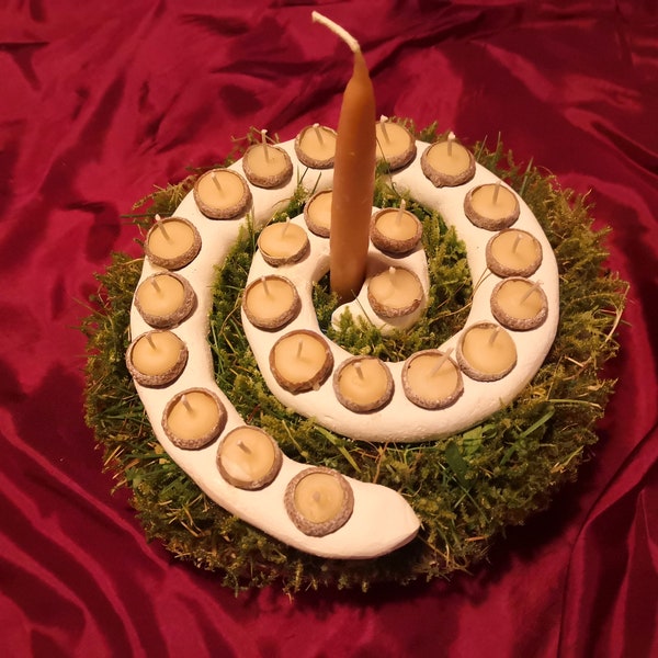 Advent spiral made of clay