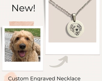 Personalized necklace Jewelry Pet Portrait Custom Necklace Pet Jewelry Personalized Gifts Pet Memorial Dog Necklace Pet Necklace Pet loss