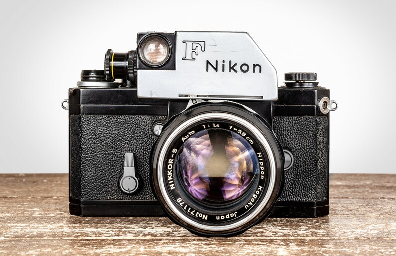 Rare Black Nikon F 35mm Film Camera With Photomic Ftn Finder Etsy