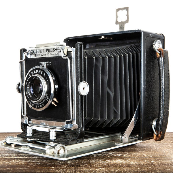 Burke & James' 4x5 Speed Press Large Format Camera in Great Condition Professionally Tested with Kodak Ektar 127mm Lens