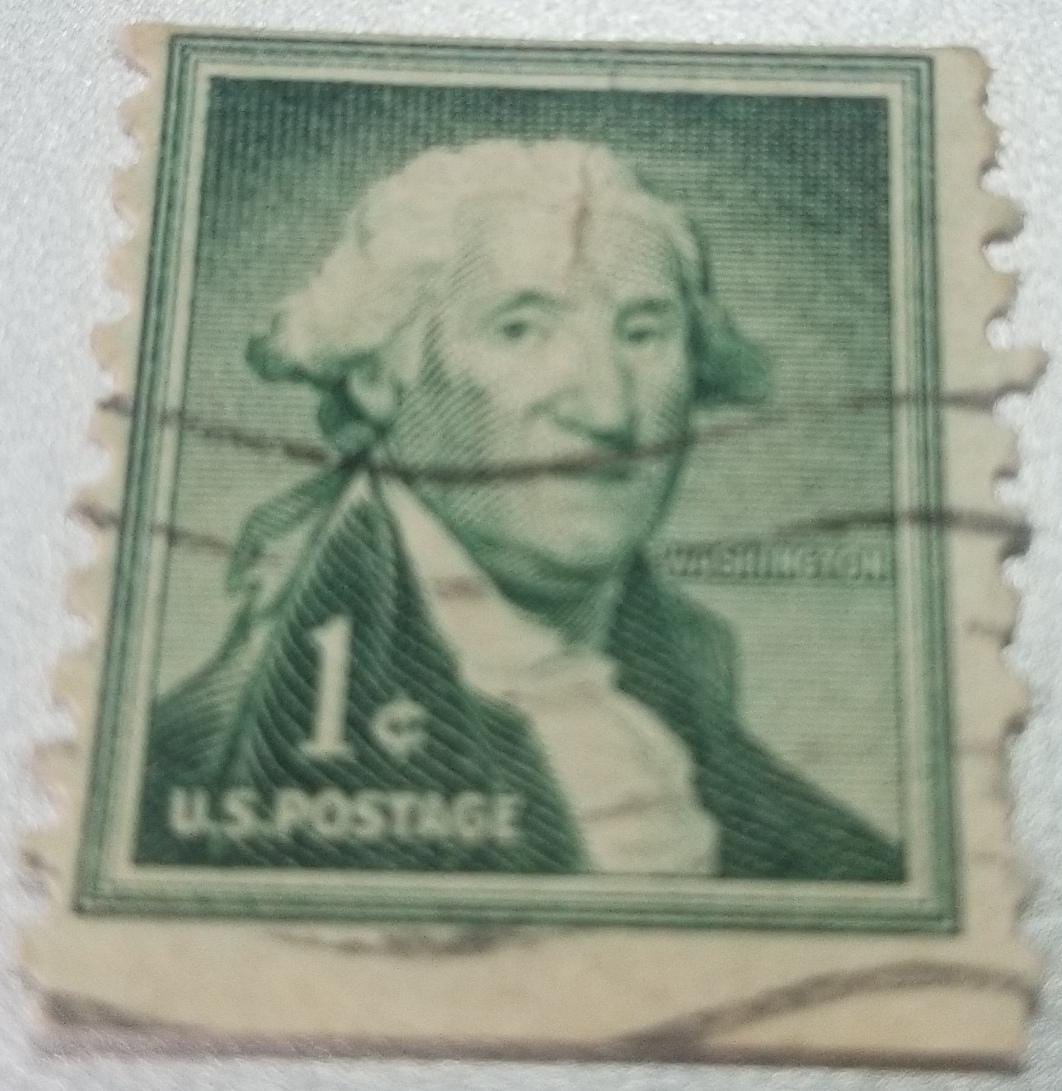 RARE Vintage Washington 1 Cent Stamp US Postage FINE Condition, 50 off