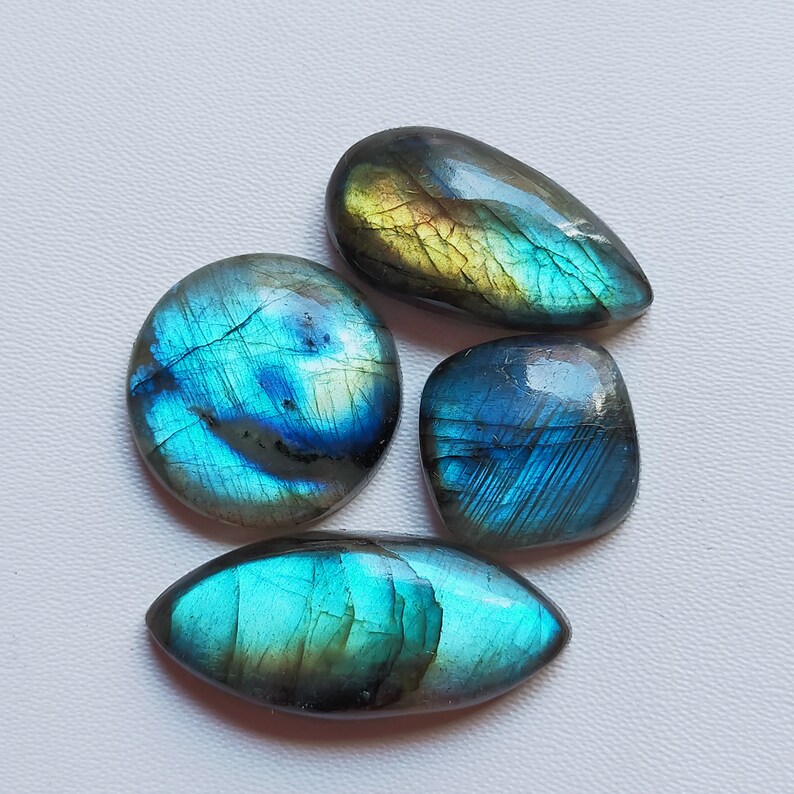 4 Pieces Labradorite Loose Cabochon 80 Cts Mix Shape Lot 100/% Natural Multi Flashy Labradorite Gemstone Pendant Jewelry Cabochon