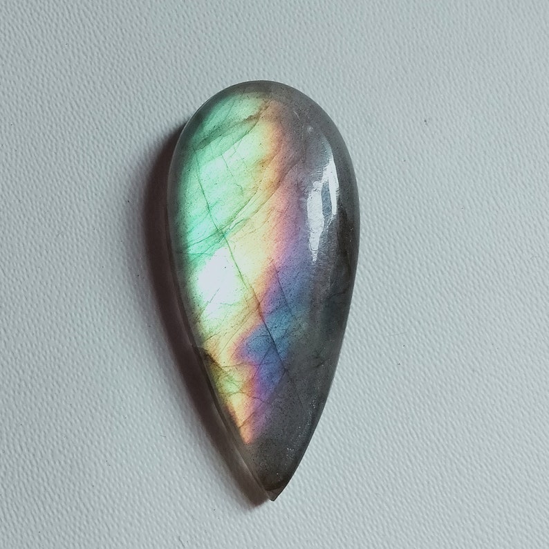 37X17X6MM Purple Labradorite Loose Cabochon Smooth Pendant Making Cabochon 31Cts 100/% Natural Multi Flashy Purple Labradorite Gemstone
