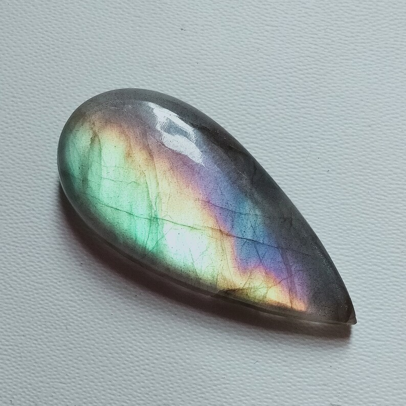 37X17X6MM Purple Labradorite Loose Cabochon Smooth Pendant Making Cabochon 31Cts 100/% Natural Multi Flashy Purple Labradorite Gemstone