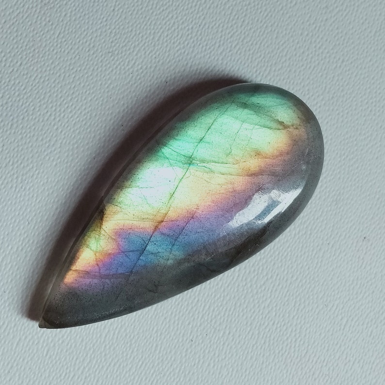 37X17X6MM Purple Labradorite Loose Cabochon Smooth Pendant Making Cabochon 31Cts 100/% Natural Multi Flashy Purple Labradorite Gemstone