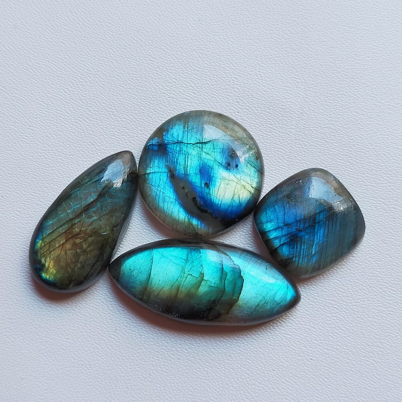 4 Pieces Labradorite Loose Cabochon 80 Cts Mix Shape Lot 100/% Natural Multi Flashy Labradorite Gemstone Pendant Jewelry Cabochon